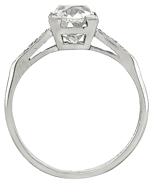 Estate GIA Certified 1.25ct Diamond Engagement Ring