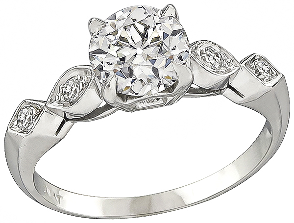 Estate GIA Certified 1.46ct Diamond Engagement Ring
