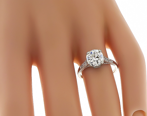 Estate GIA Certified 1.81ct Diamond Engagement Ring