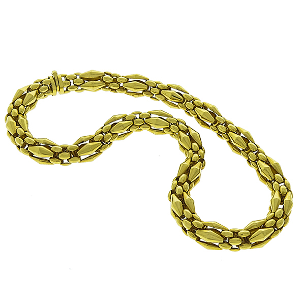 Geometric Gold Chain Necklace