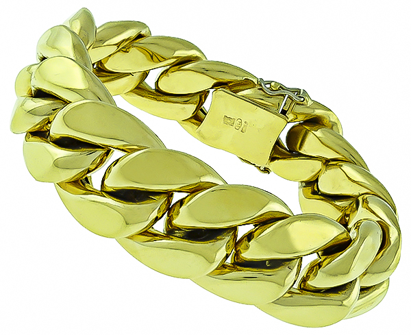 Estate Gold Chain Link Bracelet Photo 1