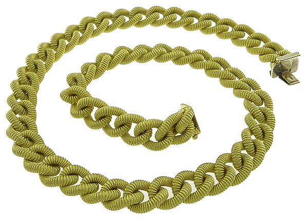 Estate Gold Necklace and Bracelet Set Photo 1