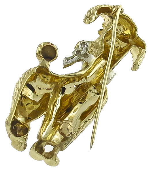 Estate Gold Poodle Pin Photo 1