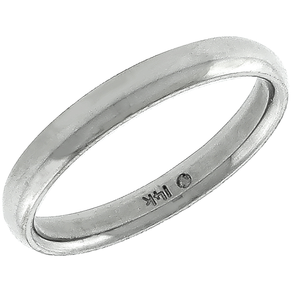 14k white gold wedding band 1