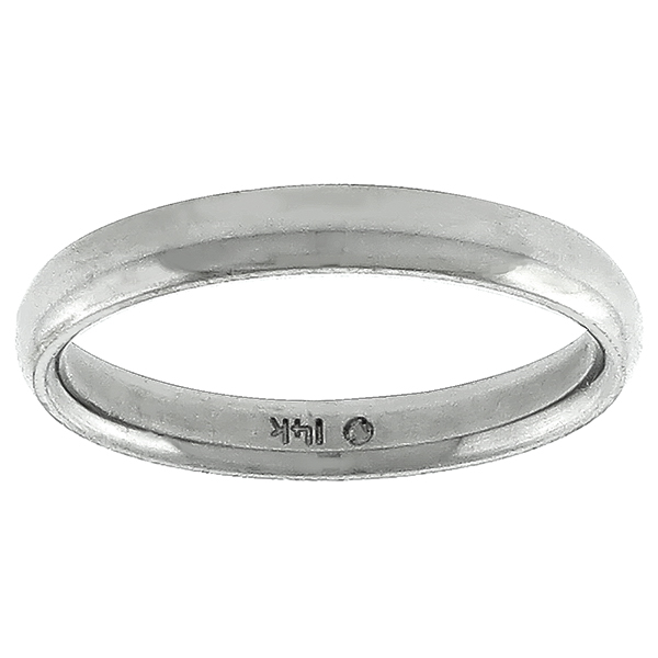 14k white gold wedding band 1