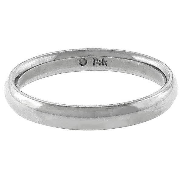 14k white gold wedding band 1