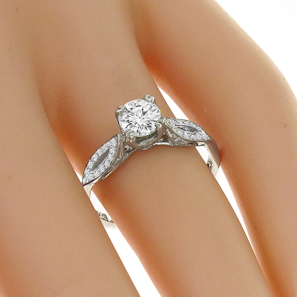 Tacori Diamond Platinum Engagement Ring