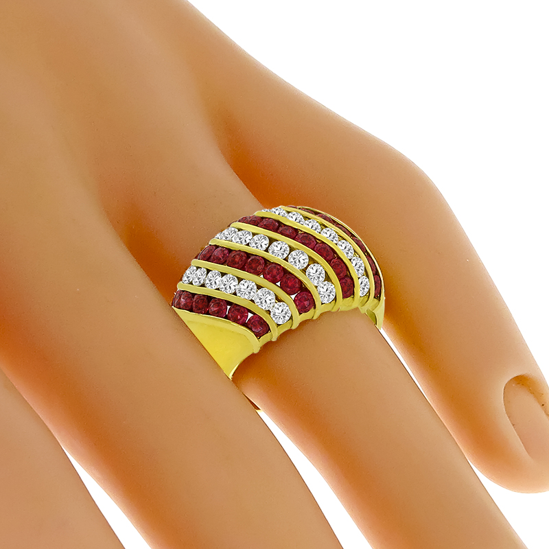 1.40ct Ruby 0.76ct Diamond Gold Ring