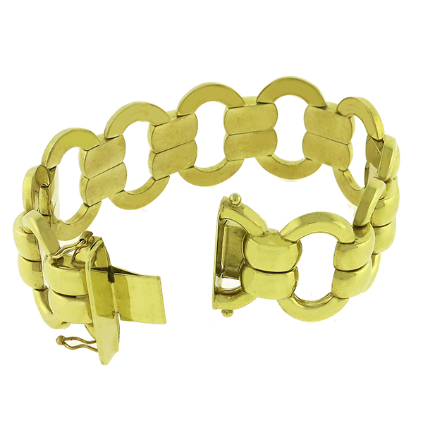 14k Yellow Gold Bar  Chain Bracelet