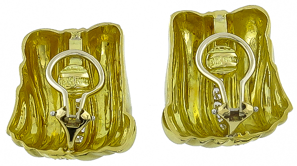 forley 1.00ct diamond gold earrings photo 1