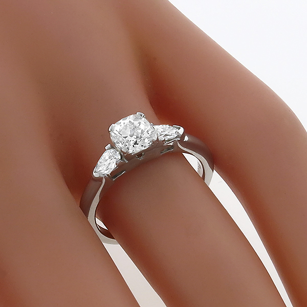 diamond platinum engagement ring photo  1