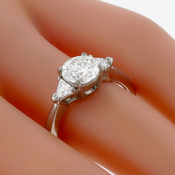  diamond platinum engagement ring 1