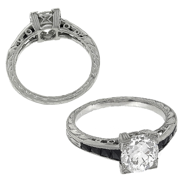 diamond platinum engagement ring 1