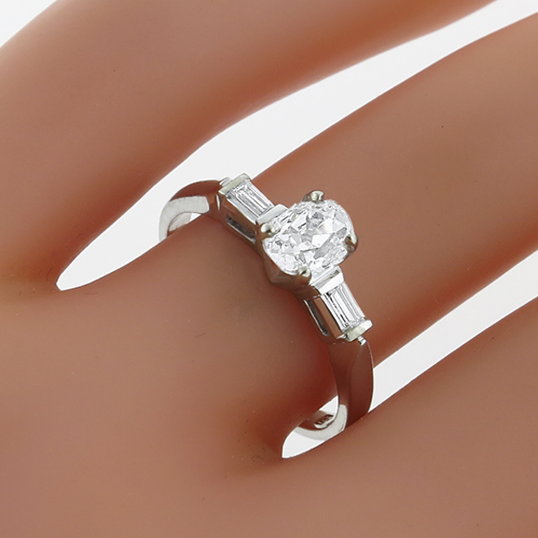 diamond 14k white gold engagement ring 1