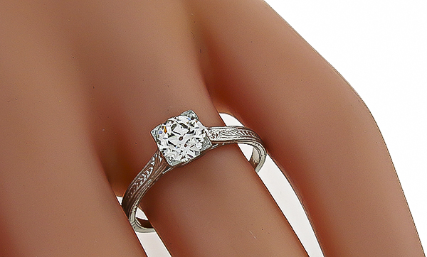 GIA Certified 0.71ct Diamond Engagement Ring Photo 1