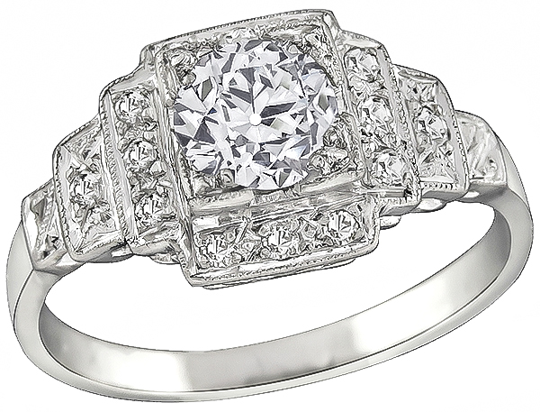 GIA Certified 0.79ct Diamond Engagement Ring
