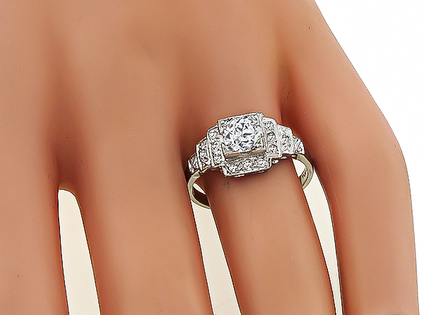 GIA Certified 0.79ct Diamond Engagement Ring