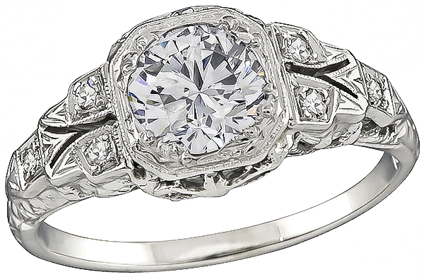 GIA Certified 0.85ct Diamond Engagement Ring