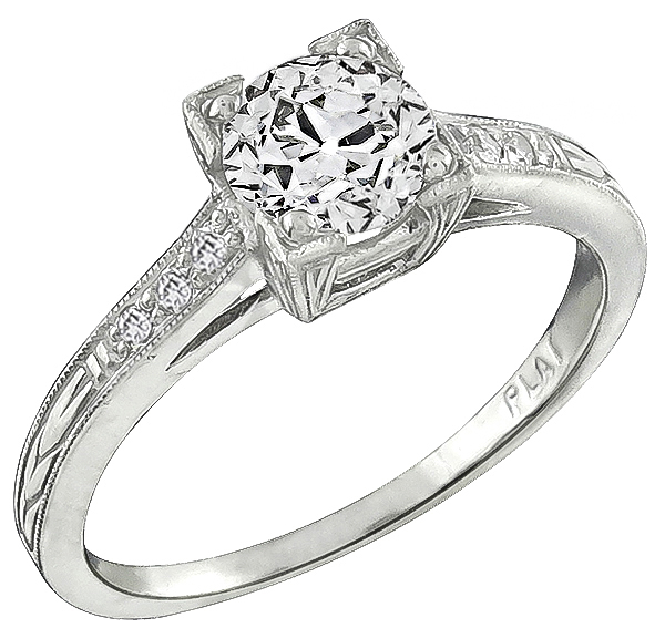 GIA Certified 0.91ct Diamond Engagement Ring Photo 1