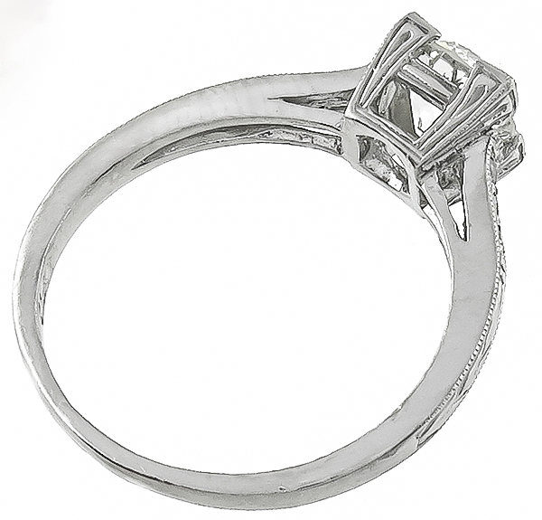 GIA Certified 0.91ct Diamond Engagement Ring Photo 1
