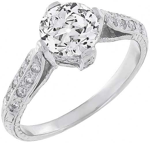 gia certified 0.92ct diamond engagement ring photo 1