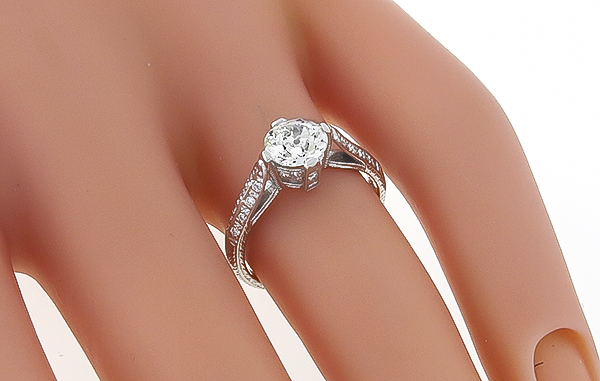 gia certified 0.92ct diamond engagement ring photo 1