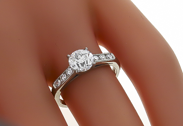 GIA Certified 1.00ct Diamond Engagement Ring Photo 1