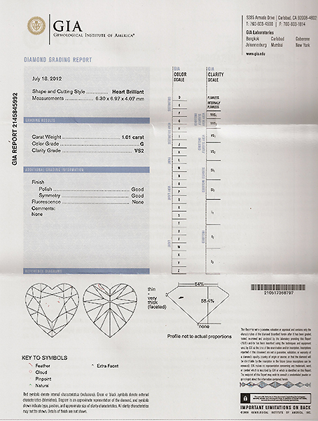 gia certified 1.01ct diamond engagement ring photo 1