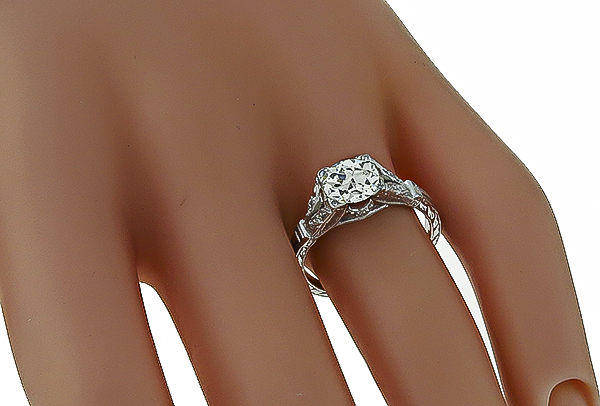 GIA Certified 1.08ct Diamond Engagement Ring Photo 1
