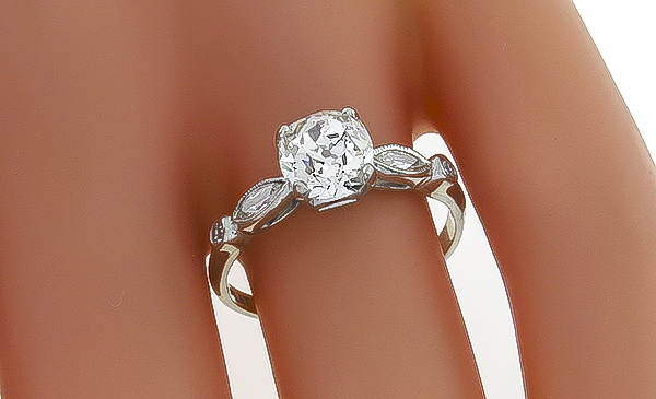 gia certified 1.31ct diamond engagement ring photo 1