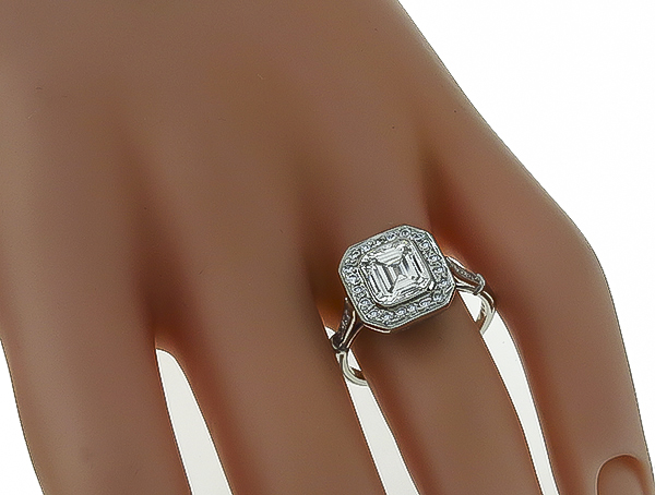 GIA Certified 1.37ct Diamond Engagement Ring