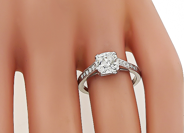 GIA Certified 1.55ct Diamond Engagement Ring