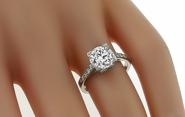 GIA Certified 1.64ct Diamond Engagement Ring Photo 1