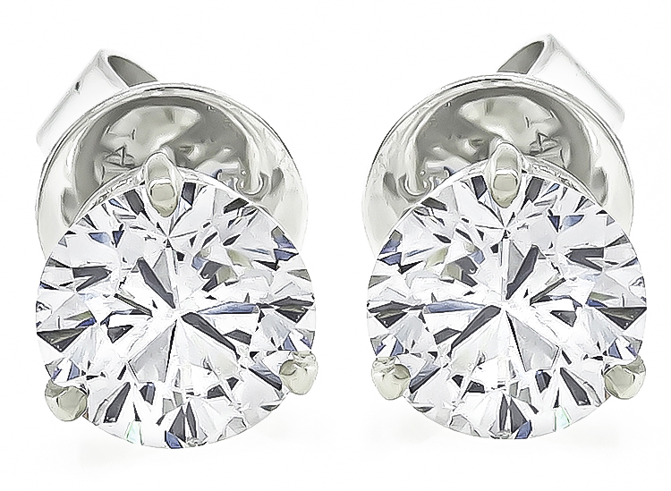 GIA Certified 2.01cttw Diamond Stud Earrings