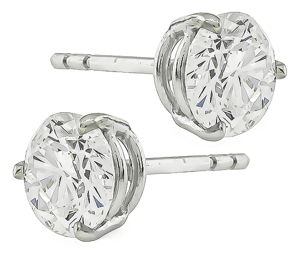 GIA Certified 2.01cttw Diamond Stud Earrings