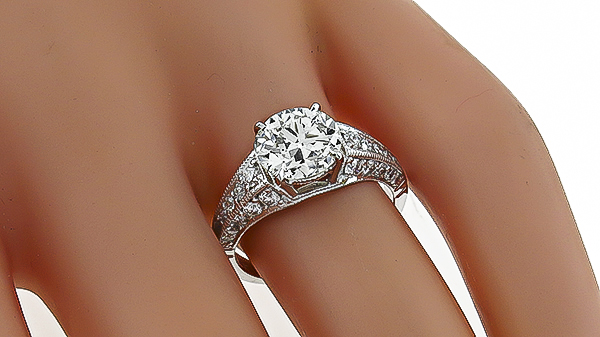 GIA Certified 2.02ct Diamond Engagement Ring Photo 1