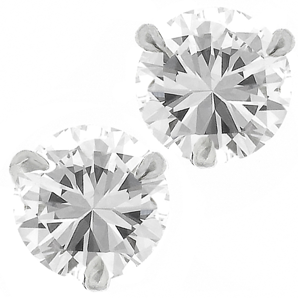  platinum martini push back diamond studs earrings 1