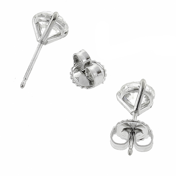  platinum martini push back diamond studs earrings 1