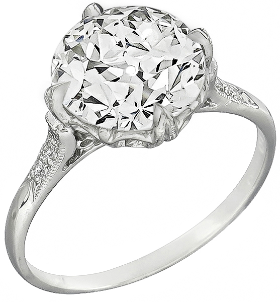 GIA Certified 3.00ct Diamond Engagement Ring Photo 1