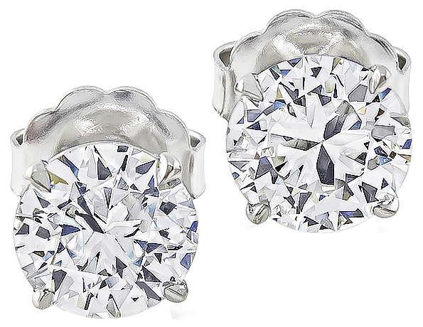 GIA Certified 4.31cttw Diamond Stud Earrings