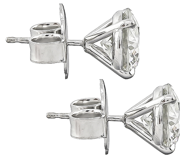 GIA Certified 4.31cttw Diamond Stud Earrings