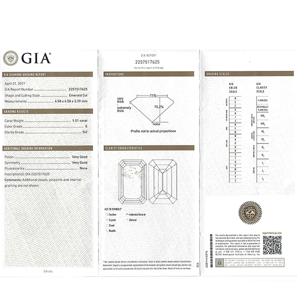 GIA 1.01ct Diamond Gold Engagement Ring