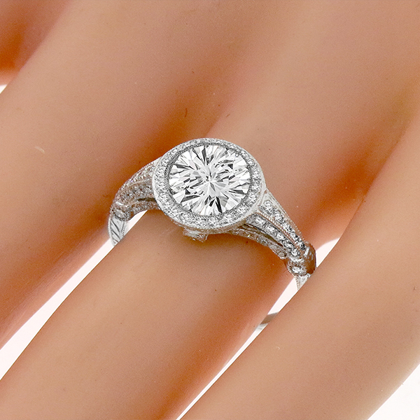 GIA 1.14ct Diamond Platinum Engagement Ring