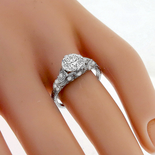 GIA 1.22ct Diamond Platinum Engagement Ring| Israel Rose