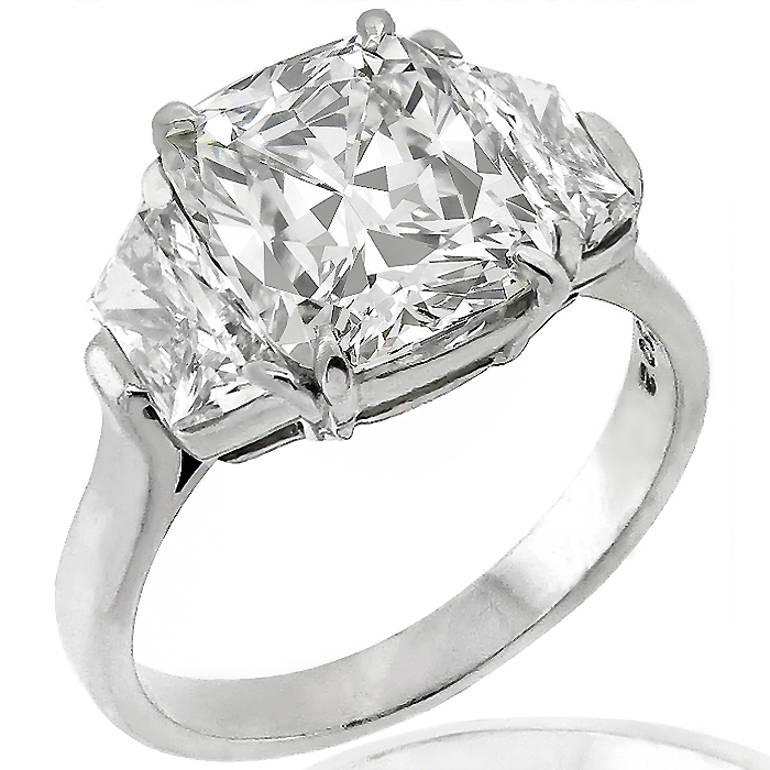 GIA 3.02ct Diamond Platinum Engagement Ring