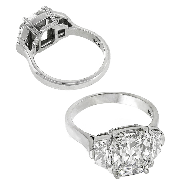 GIA 3.02ct Diamond Platinum Engagement Ring
