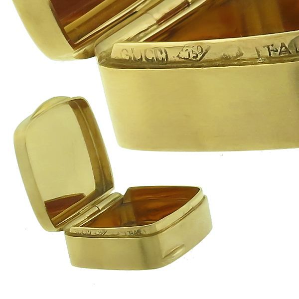 18k yellow gold enamel pill box 1