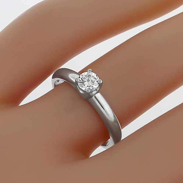 diamond solitaire 18k white gold engagement ring 1