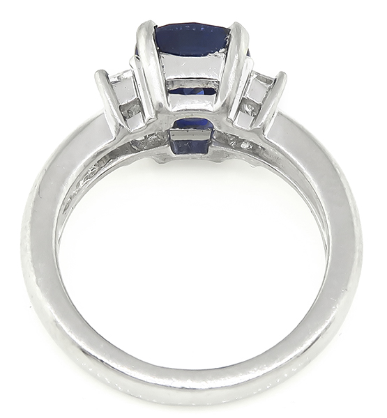 Estate 2.74ct Sapphire Engagement Ring