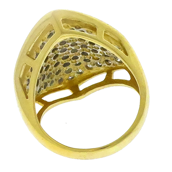 2.00ct Diamond Cluster Gold Ring